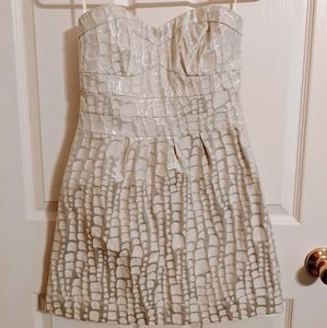 AEO Pearl Eggshell Strapless Dress